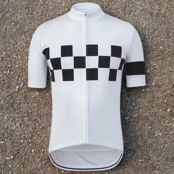 Rapha Check Classic Jersey L NWT Rare RPM150 Merino Wool Black White Cycling - Picture 1 of 10